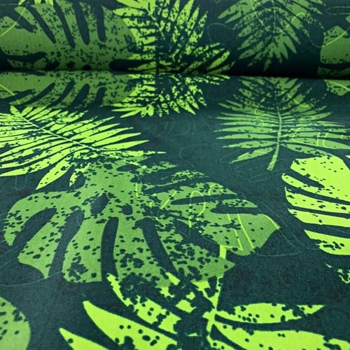 Tissu Imperméable Tropical Vert